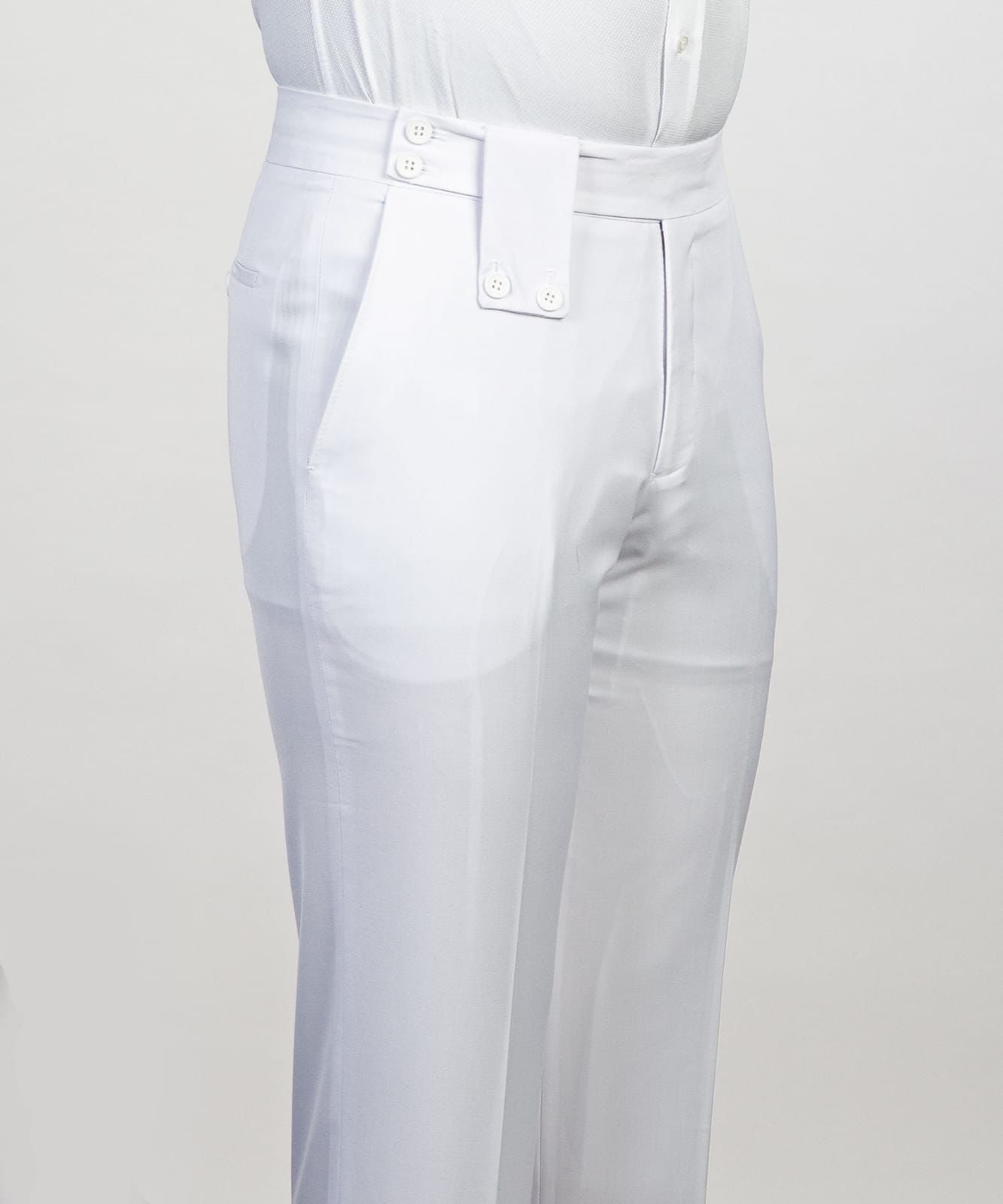 White Two Pieces Wedding Suit with Peaked Lapel 5