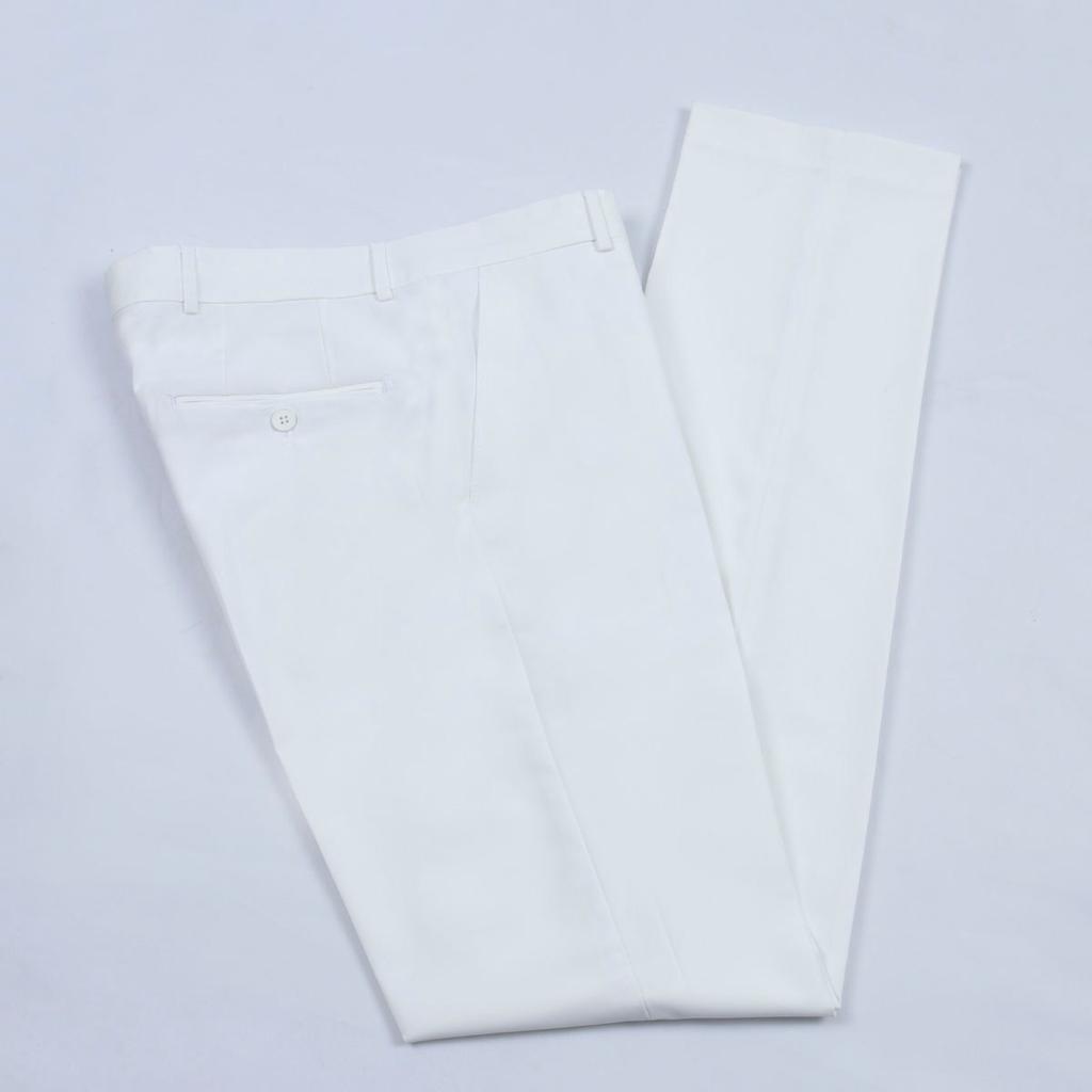 White Double Breasted  Peaked Lapel Men Suit 4