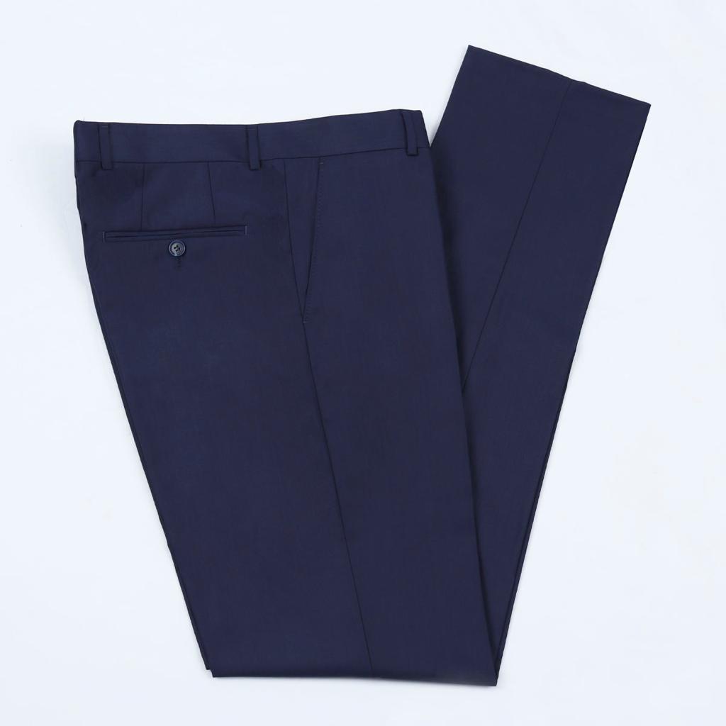 Navy Double Breasted Slim Fit Formal Men Suit 4