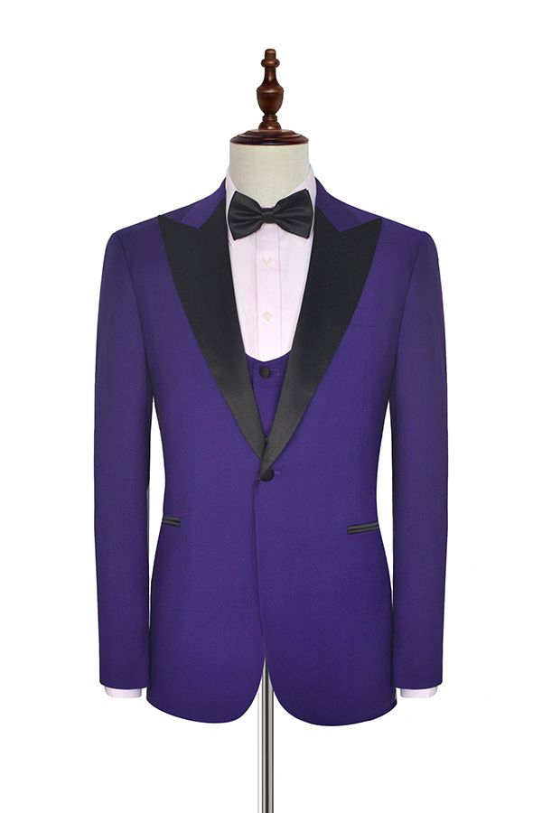 Black Silk Wedding Tuxedos with Vest 3