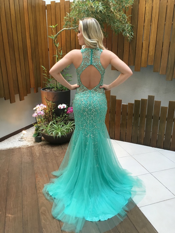 Mermaid Sleeveless Sweep / Brush Train Cocktail Party Dress With Beading 2