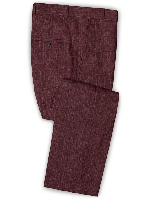 Burgundy Notched Lapel Men Suits 3