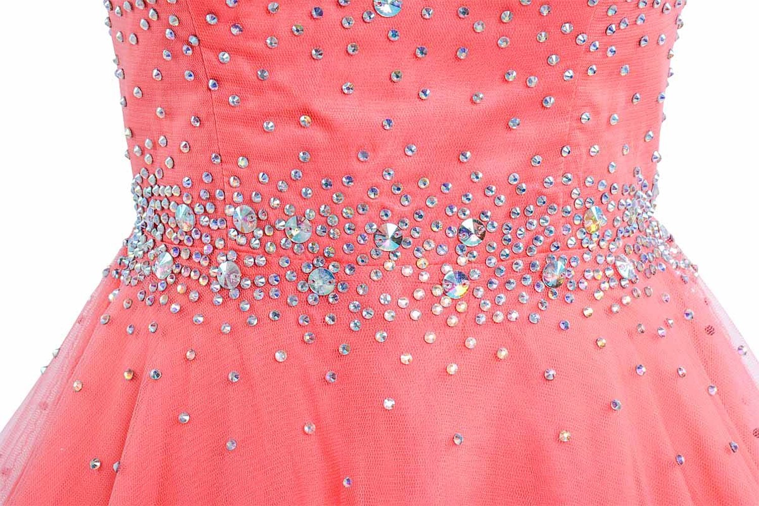 A-line Sleeveless Mini Organza Cocktail Party Dress With Beading 4