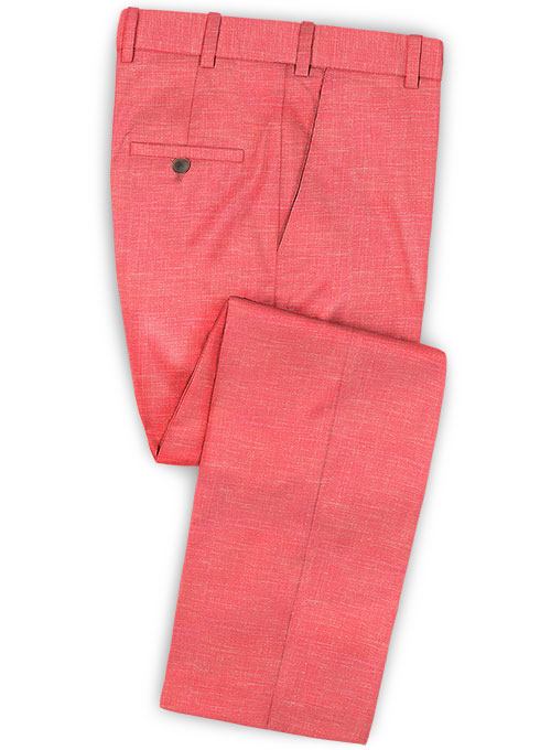 Summer Orange Linen Men Suit 3