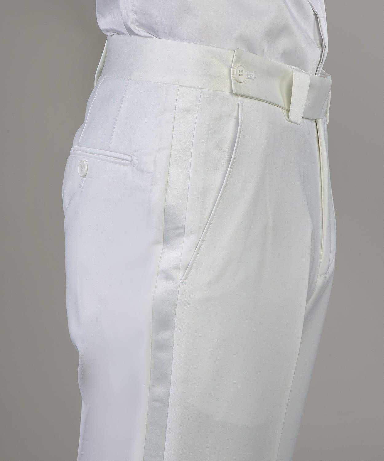 White Jacquard Three Pieces Bespoke Wedding Men Suit 5