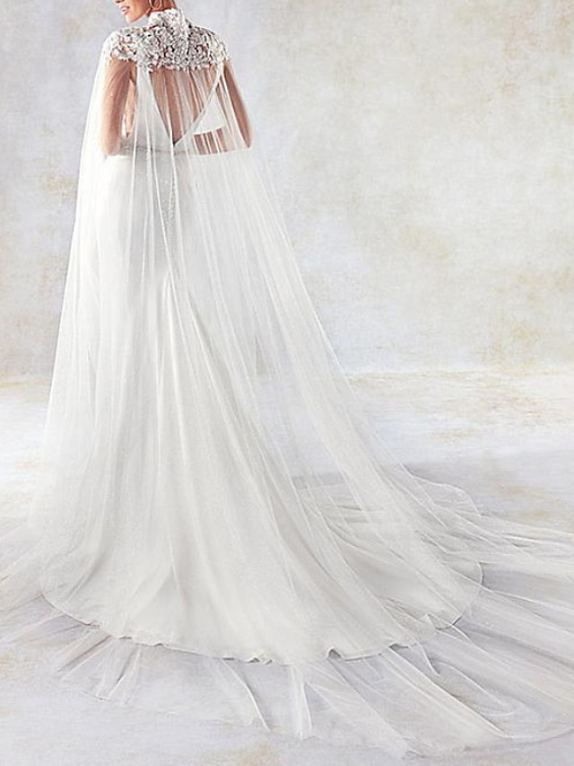 Mermaid V-neck Sleeveless Court Train Bridal Gown With Ribbons 2