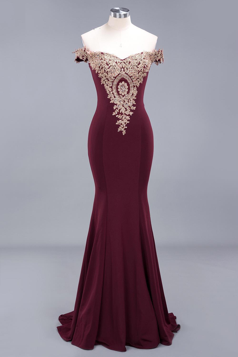 Mermaid Bateau Neck Cap Sleeves Sweep / Brush Train Bridesmaid Gown With Rhinestone 27