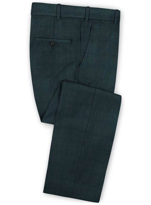Dark Green Slim Fit Men's Business Suit 3