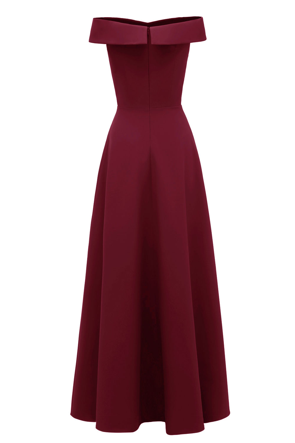 A-line Off-the-shoulder Sleeveless Floor-length Satin Chiffon Formal Dress 10