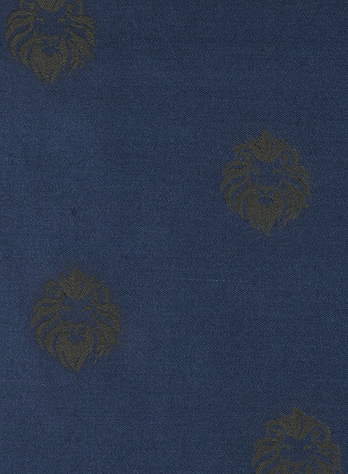 Dark Navy Printed Flower Prom Tuxedo 4
