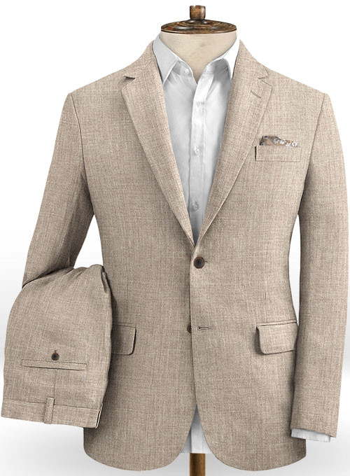 Taupe Notched Lapel Men Wedding Suits 2