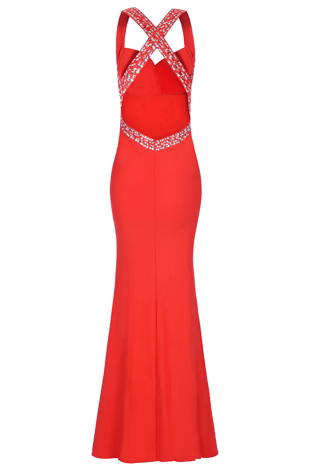 Mermaid Straps Sleeveless Sweep / Brush Train Spandex Evening Dress With Beading 15