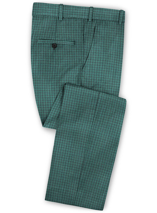 Dark Green Plaid Prom Outfits Tuxedo 3