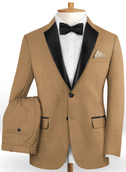 Gold Brown Notched Lapel Tuxedo 2