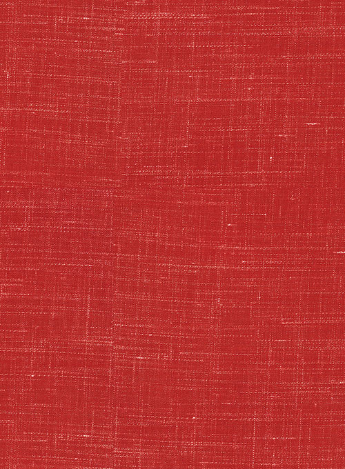 Summer Red Linen Men Suits 4