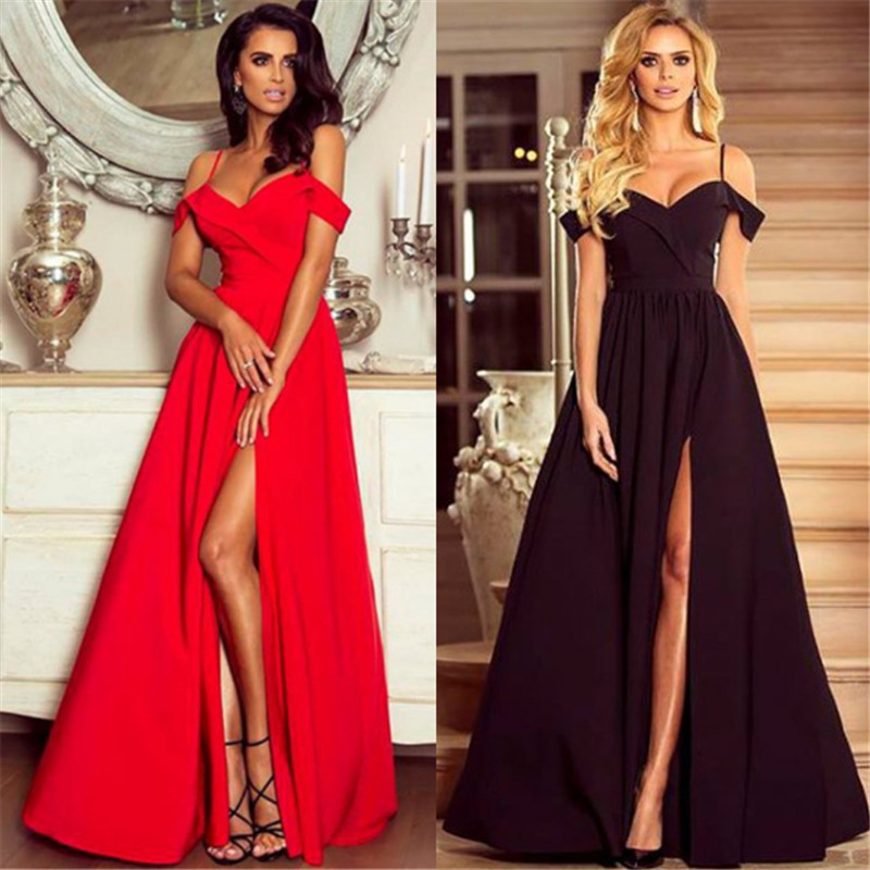 A-line Spaghetti Straps Cap Sleeves Floor-length 100D Chiffon Evening Dress 3