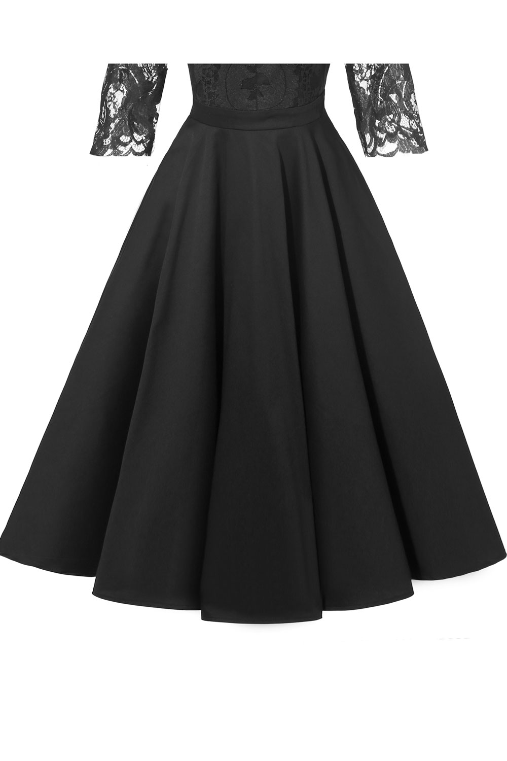 A-line V-neck Half-Sleeves Knee-length Lace Party Dress With Lace 17