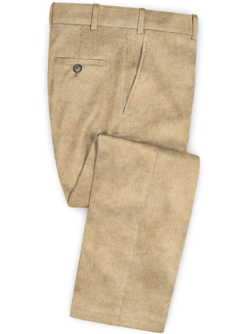 Khaki Corduroy Men Suits 3