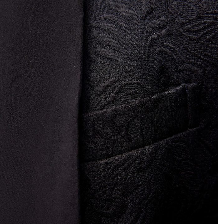 Business Black Jacquard Wedding Suit 4