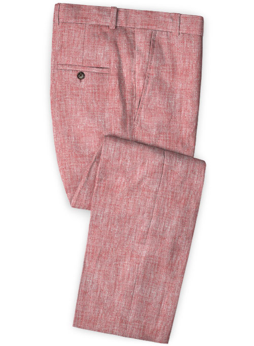 Pink Linen Prom Suits 3