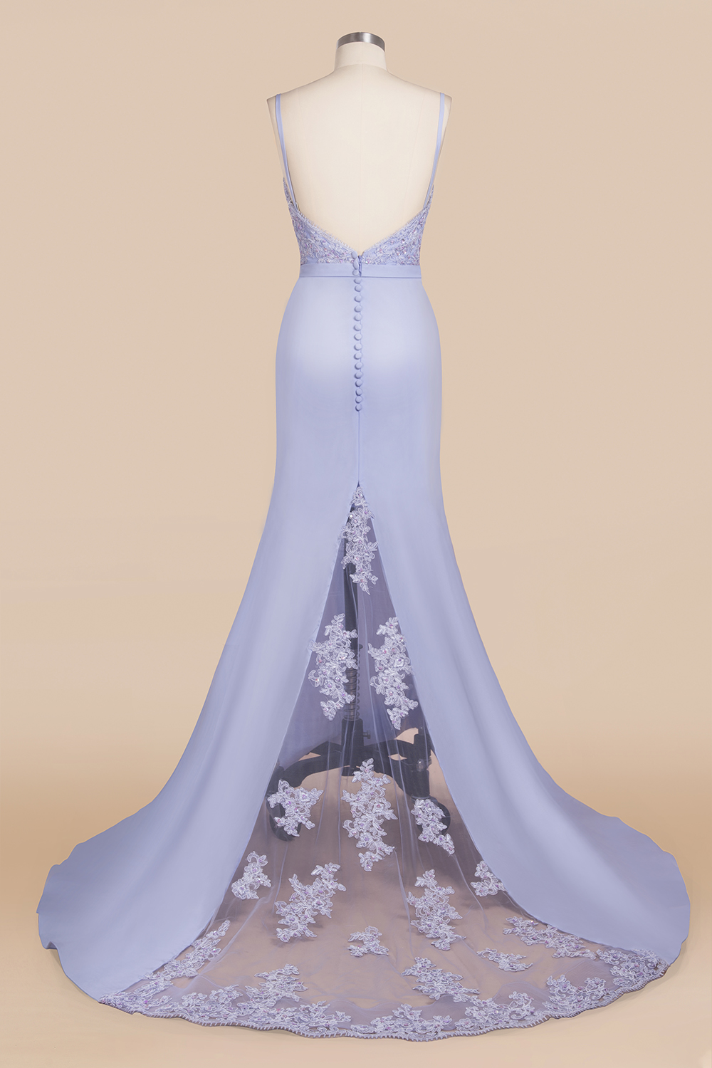 Mermaid Spaghetti Straps Sweetheart Neck Sleeveless Floor-length Elastic Silk-like Satin Bridesmaid Dress With Beading 2