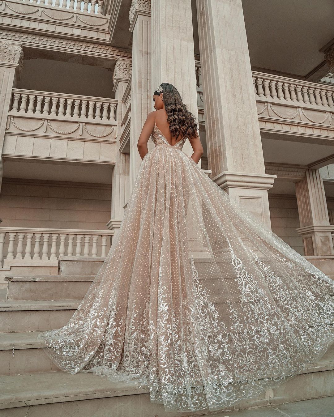 A-line Sweetheart Neck Sleeveless Detachable Train Tulle Bridal Gown With Beading 10