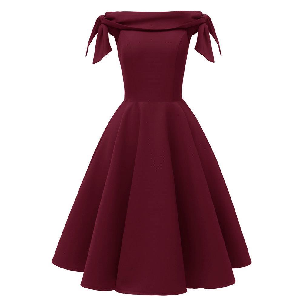 A-line Bateau Neck Cap Sleeves Knee-length Satin Chiffon Cocktail Party Dress 7