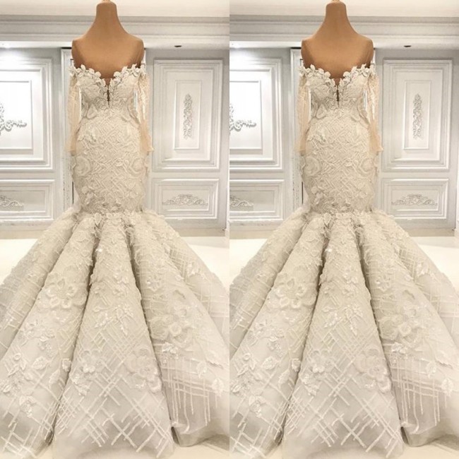 Ivory Mermaid Lace Bridal Gown 2