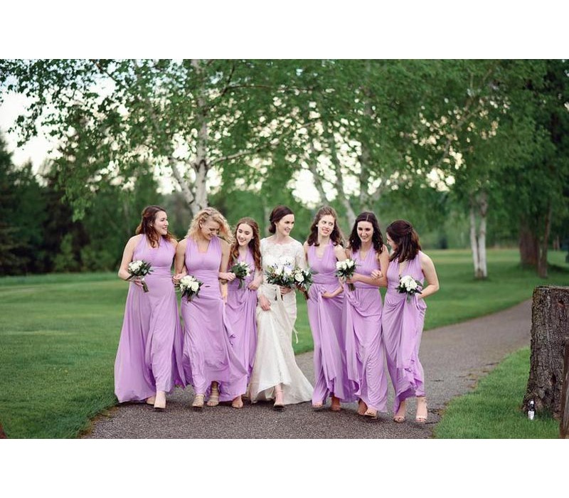 A-line Sleeveless Floor-length Bridesmaid Dress 3
