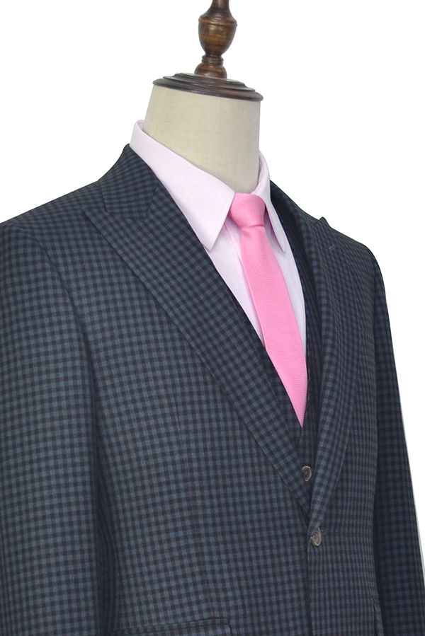 Dark Gray Single Breasted Mens Suits for Business with One Button 4