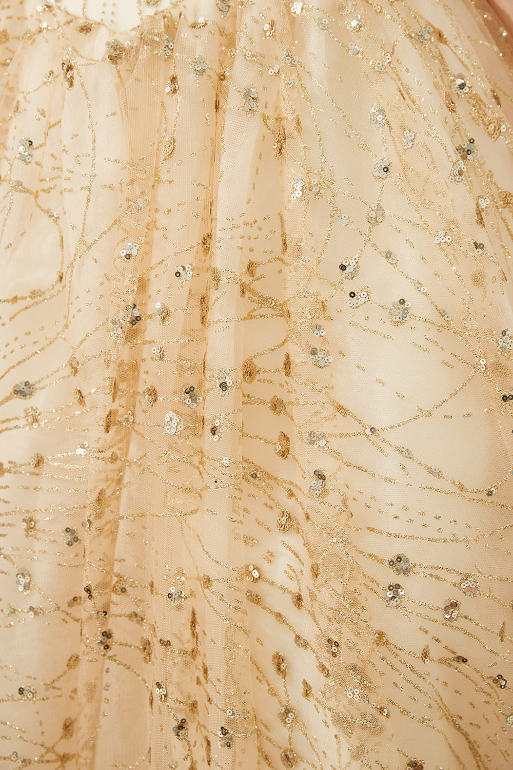 Off-the-shoulder Cap Sleeves Sweep / Brush Train Tulle Formal Wear With Sequins 9