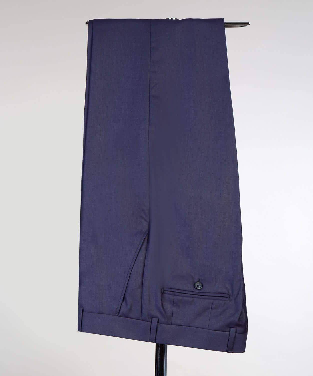 Dark Navy Two Pieces Men Suit with Notched Lapel 4