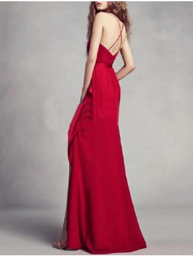 A-line Straps Floor-length Tulle Wedding Dress 2